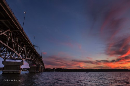 Sunset Glow on the Bridge